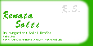 renata solti business card